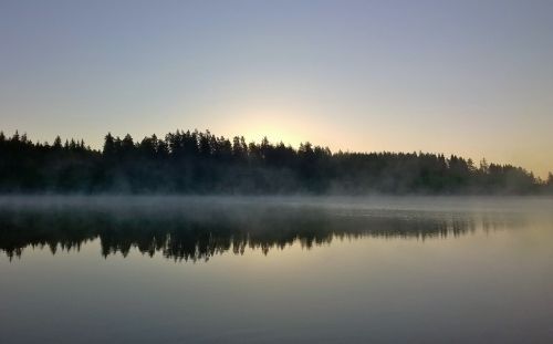 morning water lake