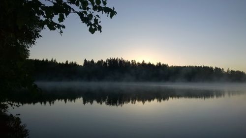 morning water lake