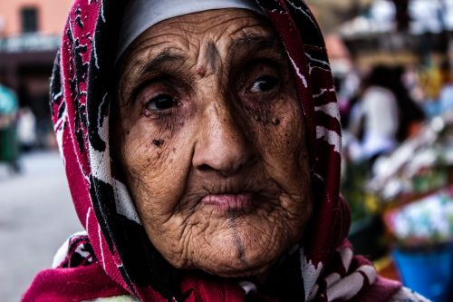 old woman morocco marrakech