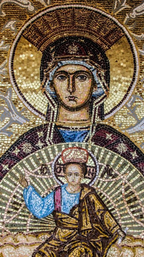 mosaic ayia napa virgin mary
