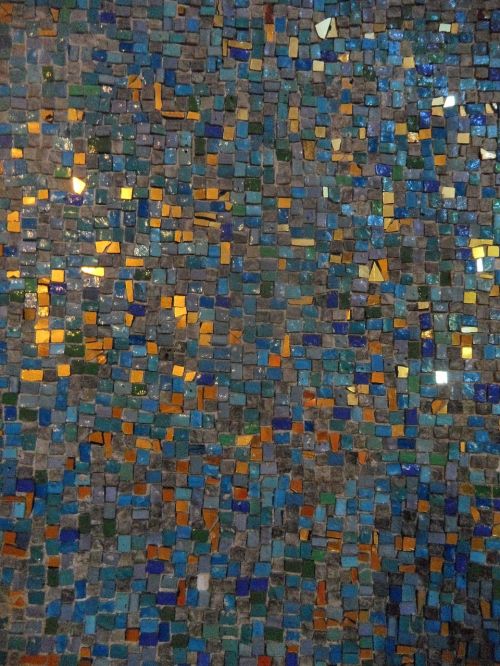 mosaic abstract golden