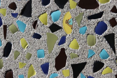 mosaic texture blue