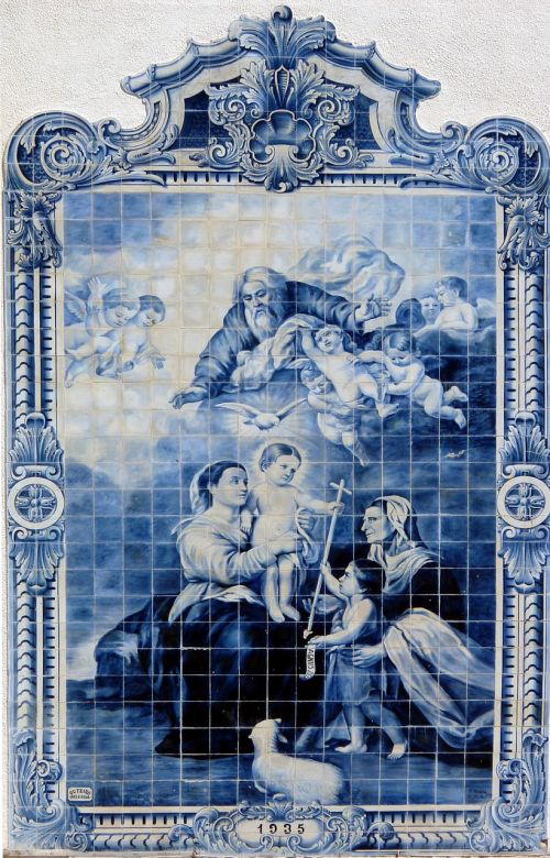 mosaic religion scene from the bible