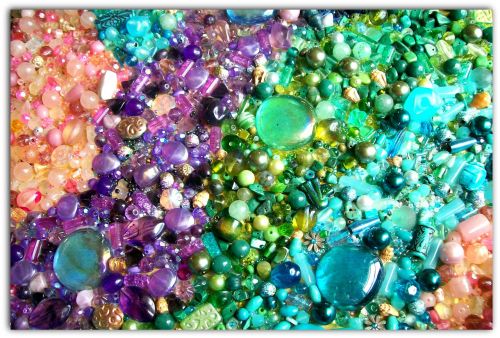 mosaic colorful beads