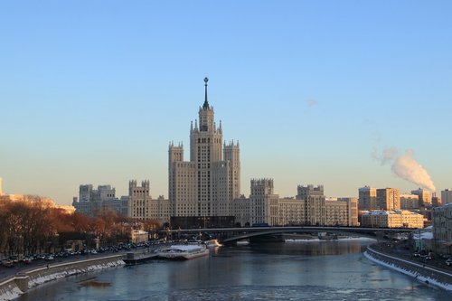 moscow  sunset  river