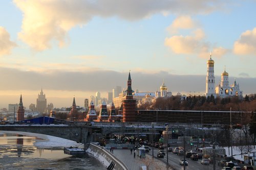 moscow  sunset  river