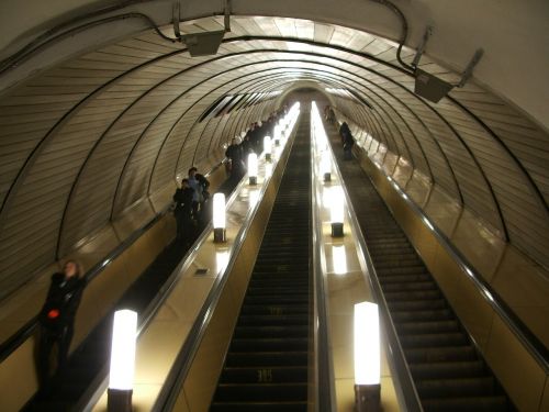 moscow russia escalator