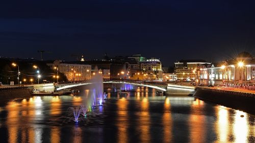 moscow night city night lights