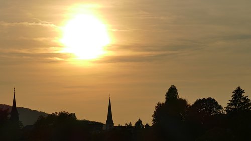 mosel  sunset  city