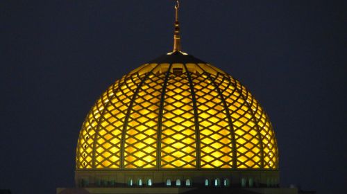 mosque oman night