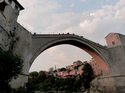 mostar old bridge old town