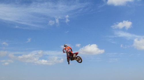 motocross motorcycle flying