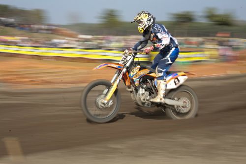 motocross motorcycle sand