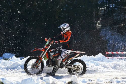 motorbike snow biker