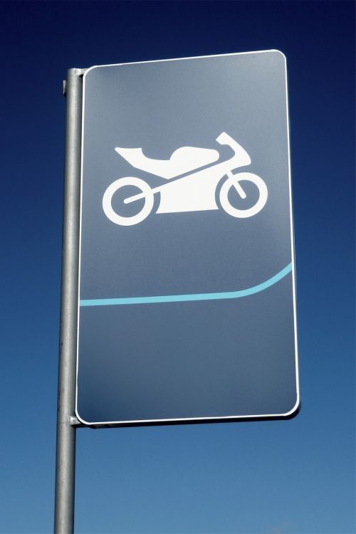 motorbike park sign