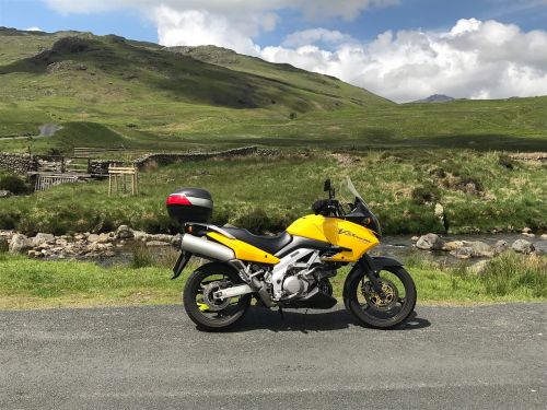 motorbike landscape yellow