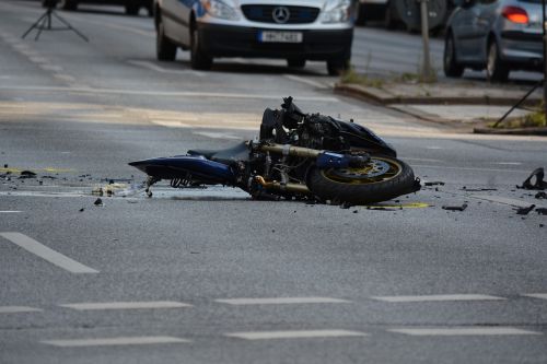 motorcycle accident road