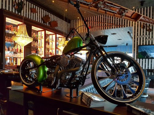 motorcycle interior restaurant