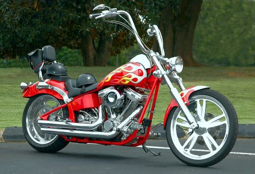 motorcycle chopper shiny