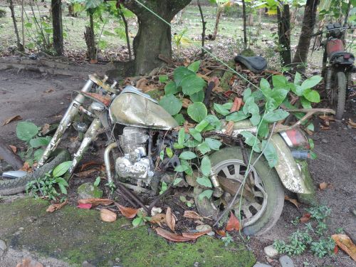 motorcycle scrap old