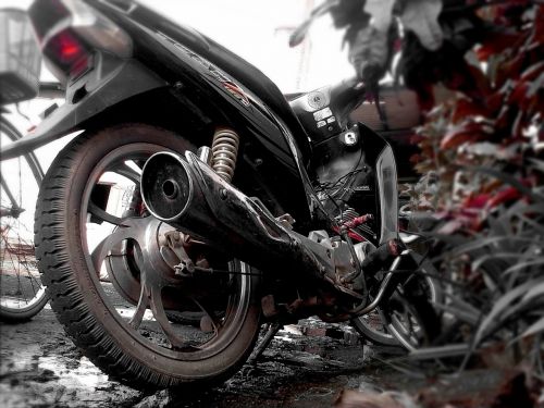 motorcycle exhaust metal