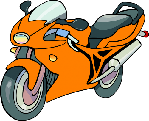 motorcycle bike orange