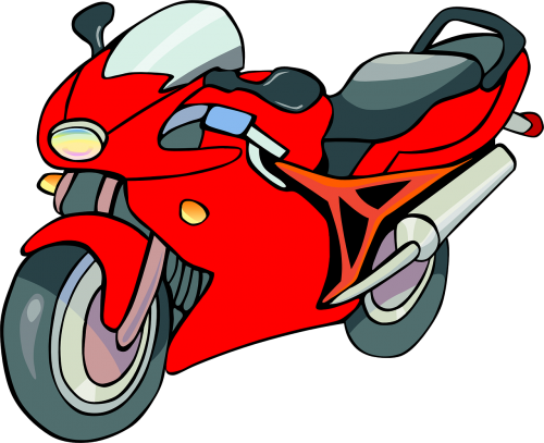 motorcycle bike red