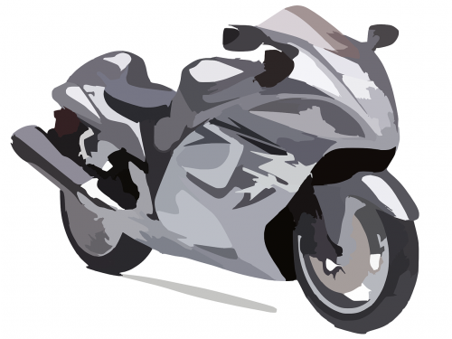 motorcycle motorbike silver