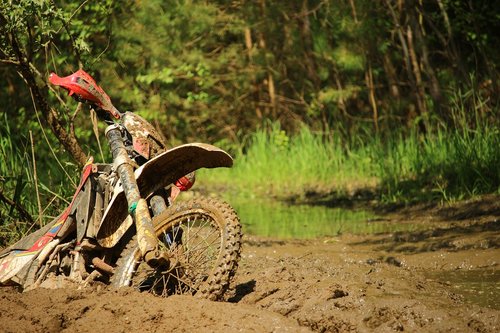 motorcycle  mud  quagmire