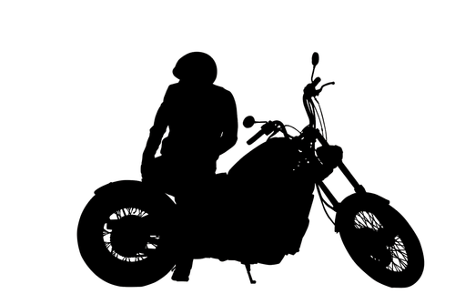 motorcycle  silhouette  people