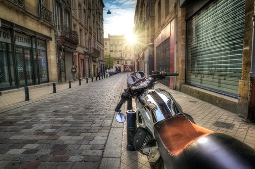 motorcycle  motorbike  street