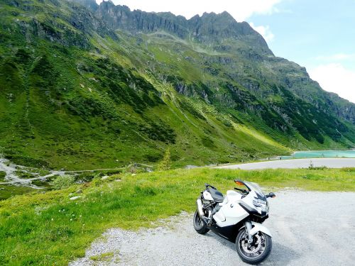 motorcycle blue white