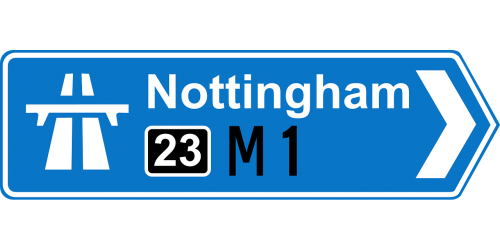 motorway signs road