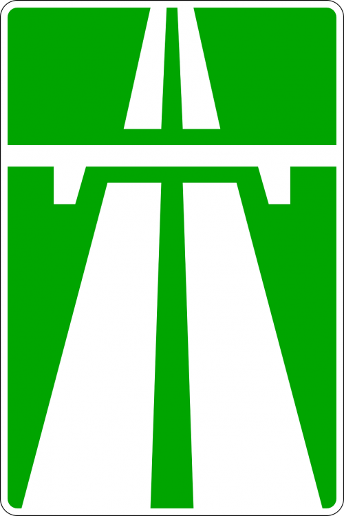 motorway freeway road sign