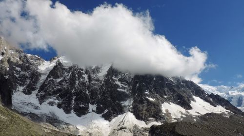 mount blanc mountains the clouds