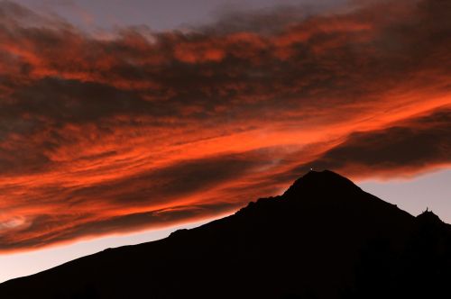 mount mucrone mountain sunset