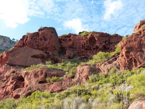 mountain red sandstone erosion