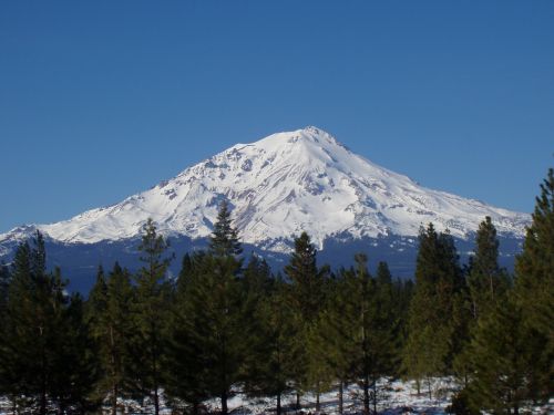 mountain shasta snow