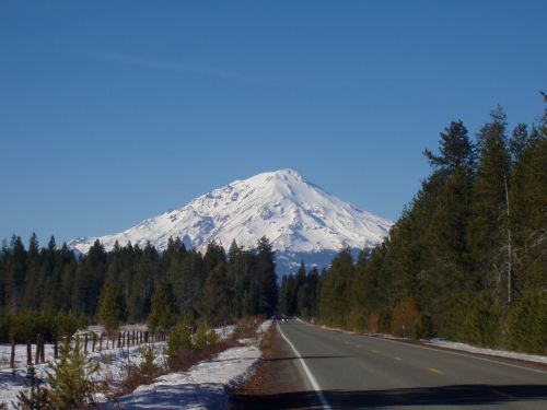 mountain shasta snow