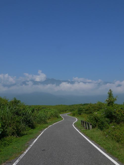 mountain road sky