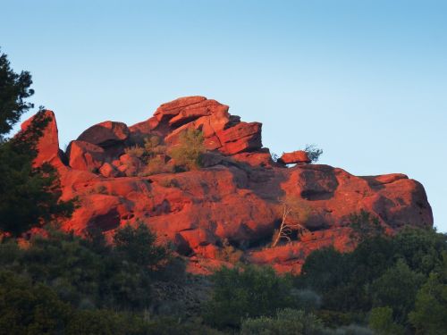 mountain red sandstone red stoneware