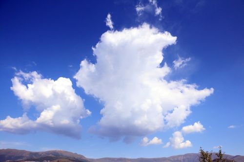 mountain cloud blue sky