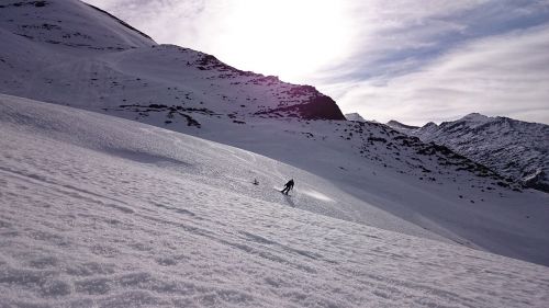 mountain ski sun