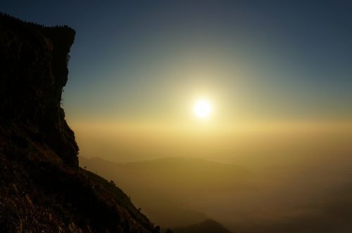 mountain sunrise sky