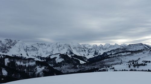 mountain snow panorama