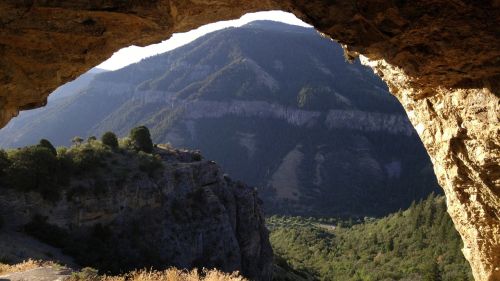 mountain cave arch