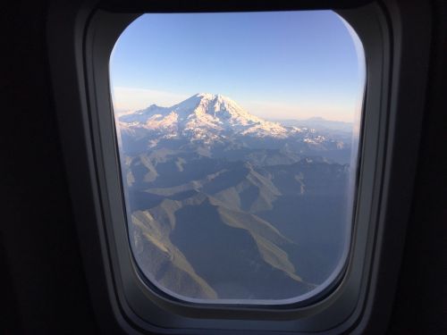 plane window view