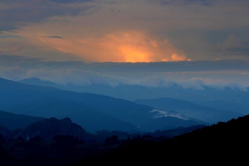 mountain sunset top