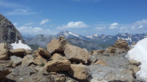 mountain rock sky