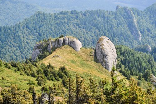 mountain rocks sky